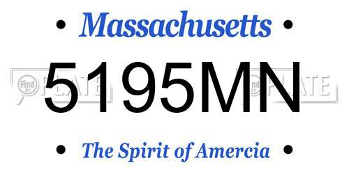 5195MN Massachusetts License Plate