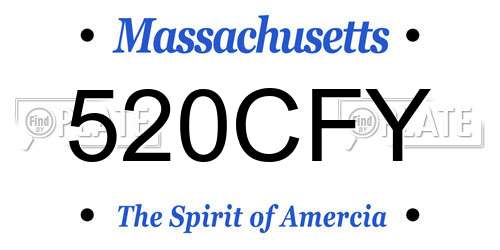 520CFY Massachusetts License Plate