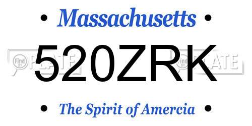 520ZRK Massachusetts License Plate