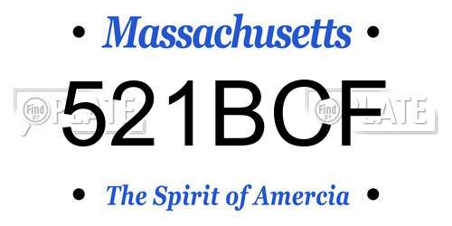 521BCF Massachusetts License Plate