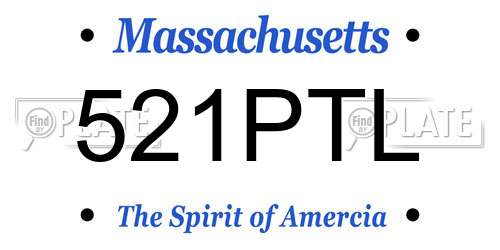 521PTL Massachusetts License Plate
