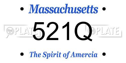 521Q Massachusetts License Plate