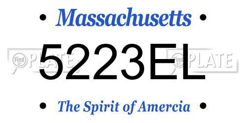 5223EL Massachusetts License Plate