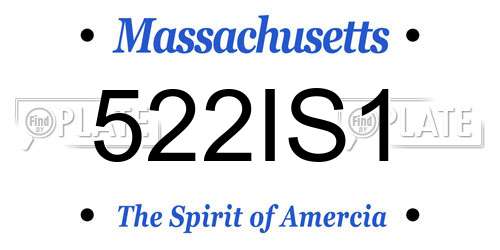 522IS1 Massachusetts License Plate