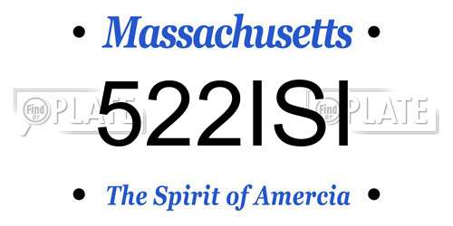 522ISI Massachusetts License Plate
