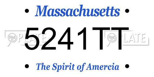 5241TT Massachusetts License Plate