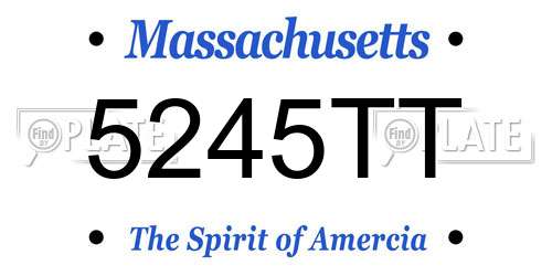5245TT Massachusetts License Plate