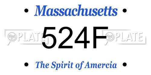 524F Massachusetts License Plate