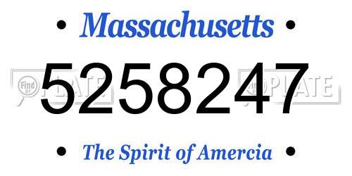 5258247 Massachusetts License Plate