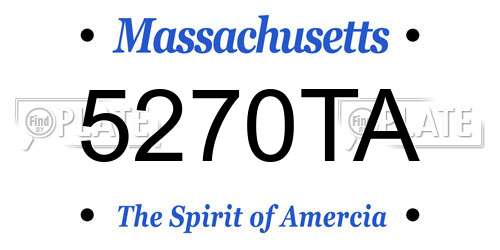 5270TA Massachusetts License Plate