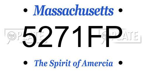 5271FP Massachusetts License Plate
