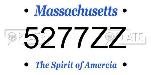 5277ZZ Massachusetts License Plate
