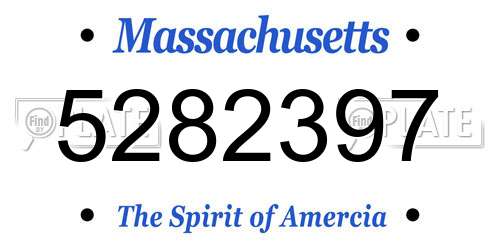 5282397 Massachusetts License Plate
