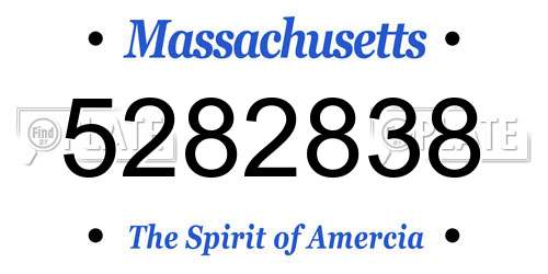 5282838 Massachusetts License Plate