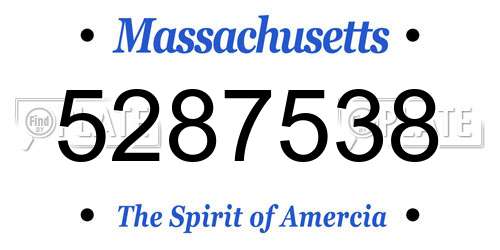 5287538 Massachusetts License Plate