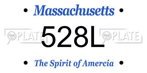 528L Massachusetts License Plate