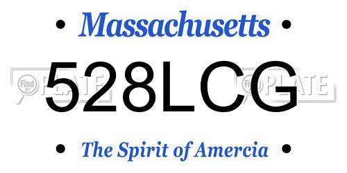 528LCG Massachusetts License Plate