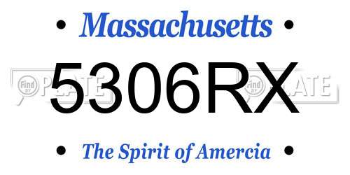 5306RX Massachusetts License Plate