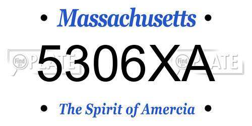 5306XA Massachusetts License Plate
