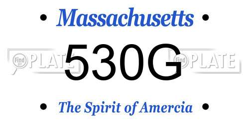 530G Massachusetts License Plate