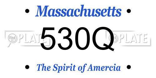 530Q Massachusetts License Plate