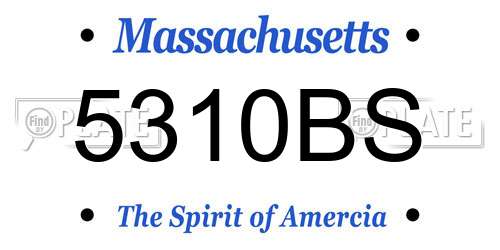 5310BS Massachusetts License Plate