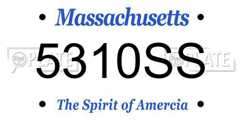 5310SS Massachusetts License Plate