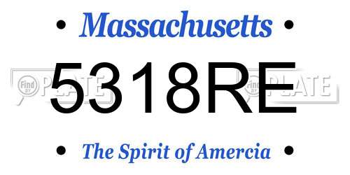 5318RE Massachusetts License Plate