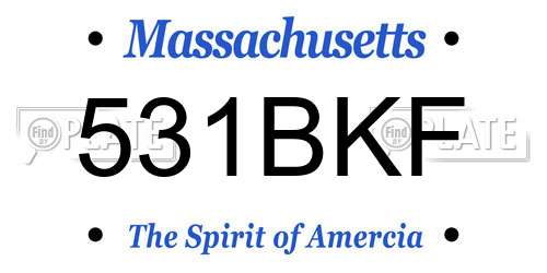 531BKF Massachusetts License Plate