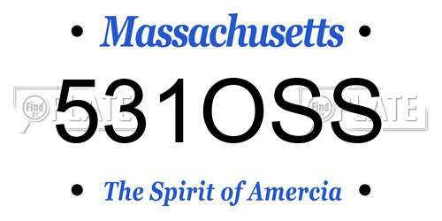 531OSS Massachusetts License Plate