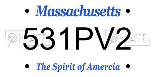 531PV2 Massachusetts License Plate