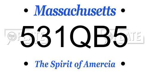 531QB5 Massachusetts License Plate