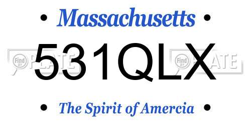 531QLX Massachusetts License Plate