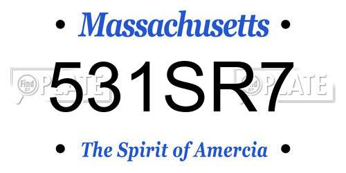 531SR7 Massachusetts License Plate