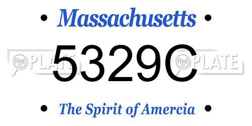 5329C Massachusetts License Plate