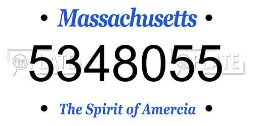 5348055 Massachusetts License Plate