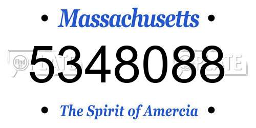 5348088 Massachusetts License Plate