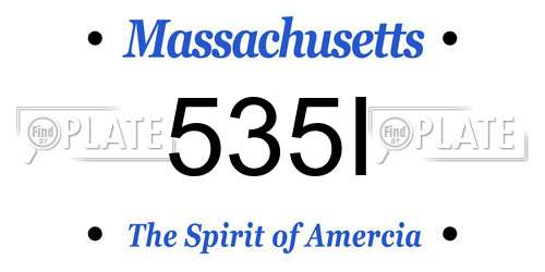 535I Massachusetts License Plate