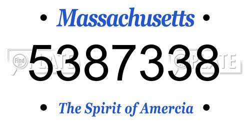 5387338 Massachusetts License Plate
