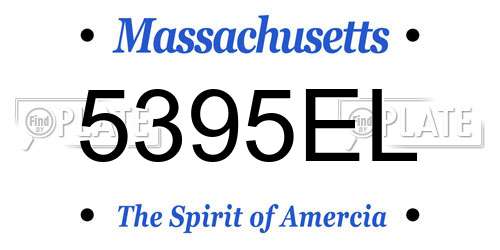 5395EL Massachusetts License Plate