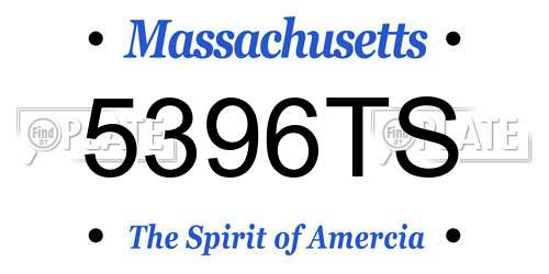 5396TS Massachusetts License Plate