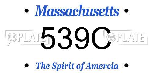 539C Massachusetts License Plate