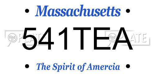 541TEA Massachusetts License Plate