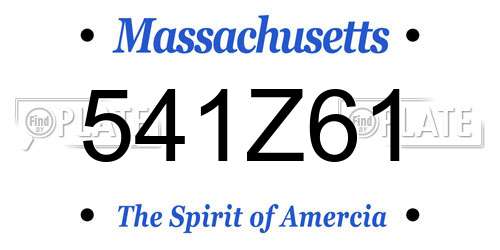 541Z61 Massachusetts License Plate