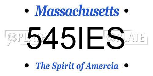545IES Massachusetts License Plate
