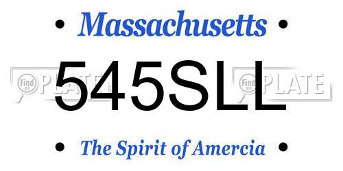 545SLL Massachusetts License Plate
