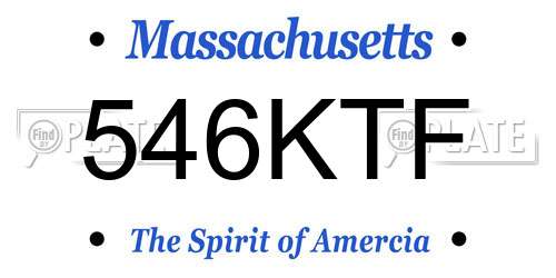 546KTF Massachusetts License Plate