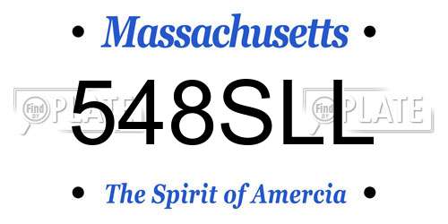 548SLL Massachusetts License Plate