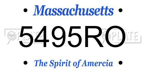 5495RO Massachusetts License Plate
