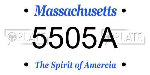 5505A Massachusetts License Plate